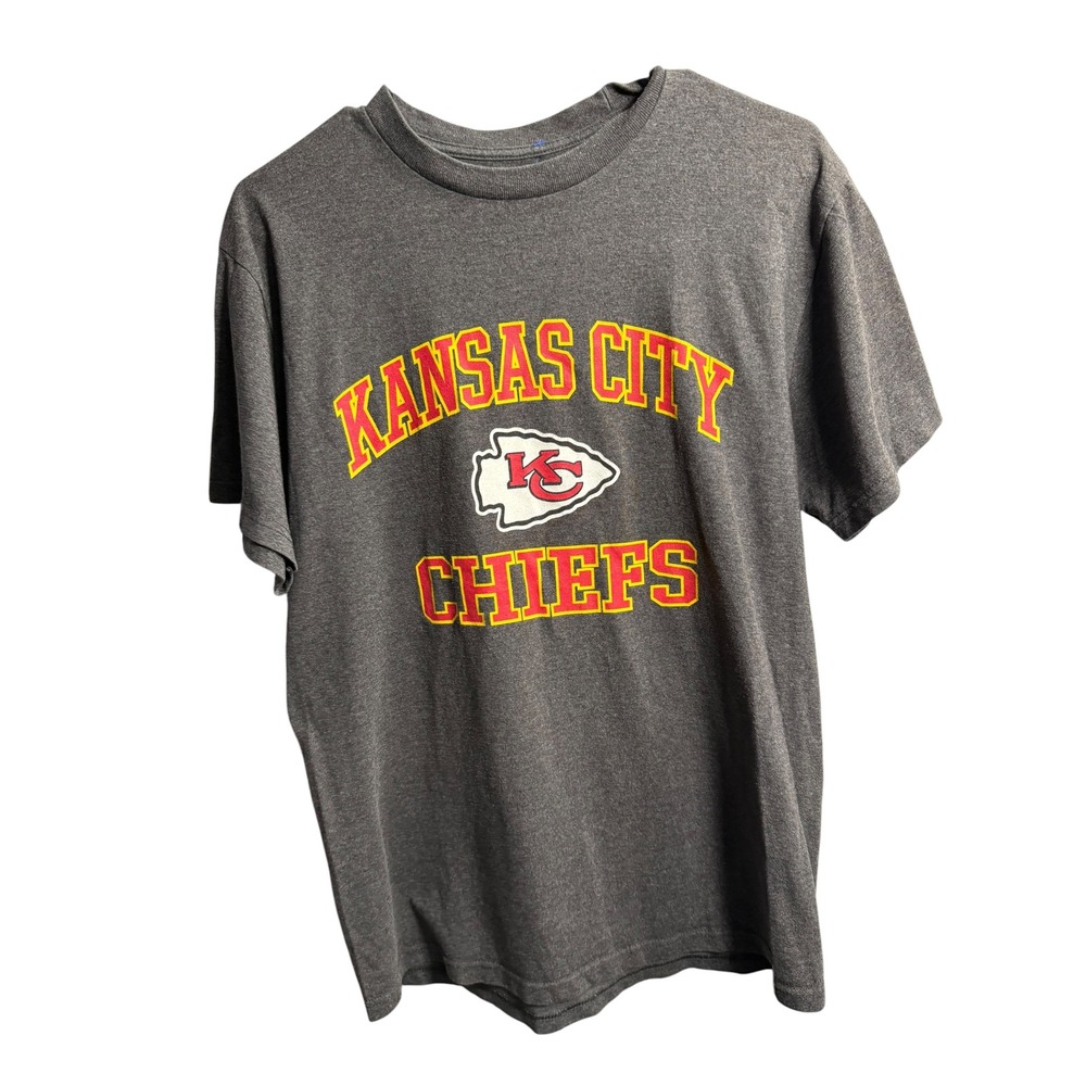 NFL Team Apparel Kansas City Chiefs Graphic T-Shirt Mens Medium Charcoal Grey